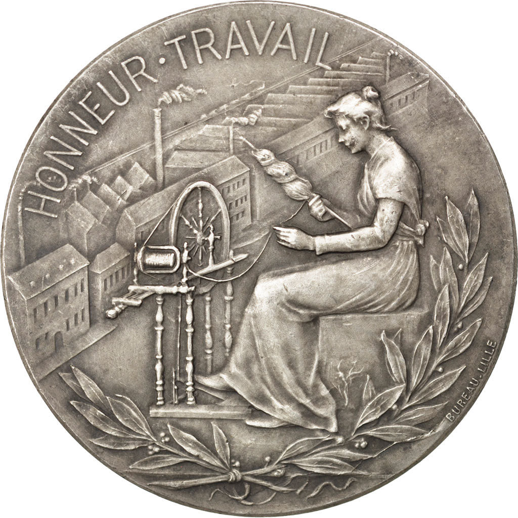 Francia, Medal, French Third Republic, Business & industry, BB+, Argento, 50