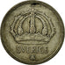 Coin, Sweden, Gustaf V, 25 Öre, 1947, VF(30-35), Nickel-Bronze, KM:798