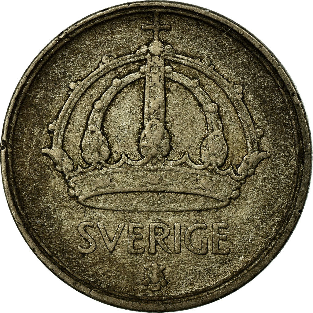 Coin, Sweden, Gustaf V, 25 Öre, 1949, VF(30-35), Silver, KM:816
