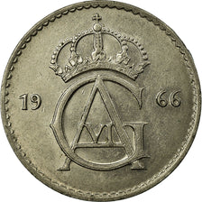 Coin, Sweden, Gustaf VI, 50 Öre, 1966, AU(55-58), Copper-nickel, KM:837