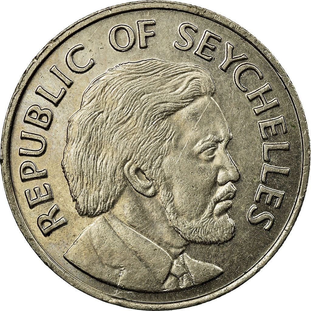 Coin, Seychelles, 50 Cents, 1976, British Royal Mint, EF(40-45), Copper-nickel
