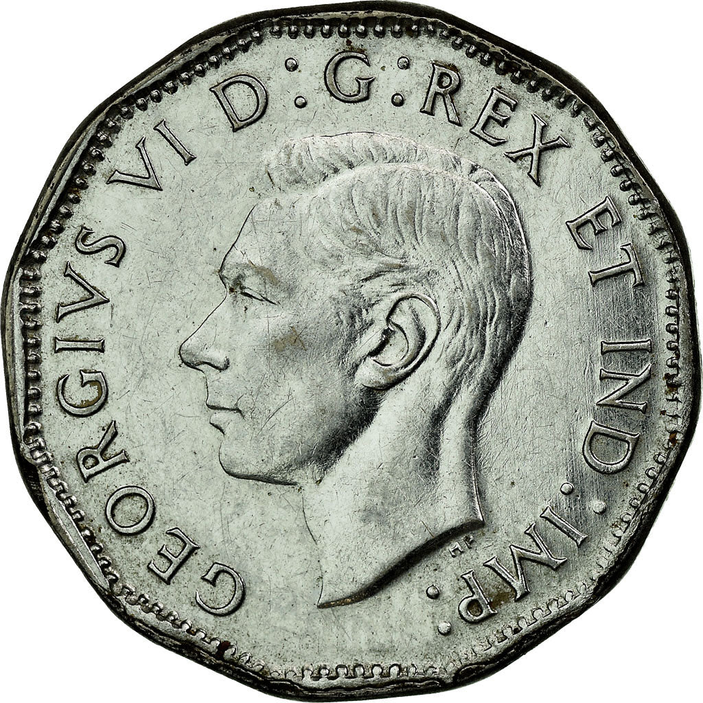 Moneta, Canada, George VI, 5 Cents, 1945, Royal Canadian Mint, Ottawa