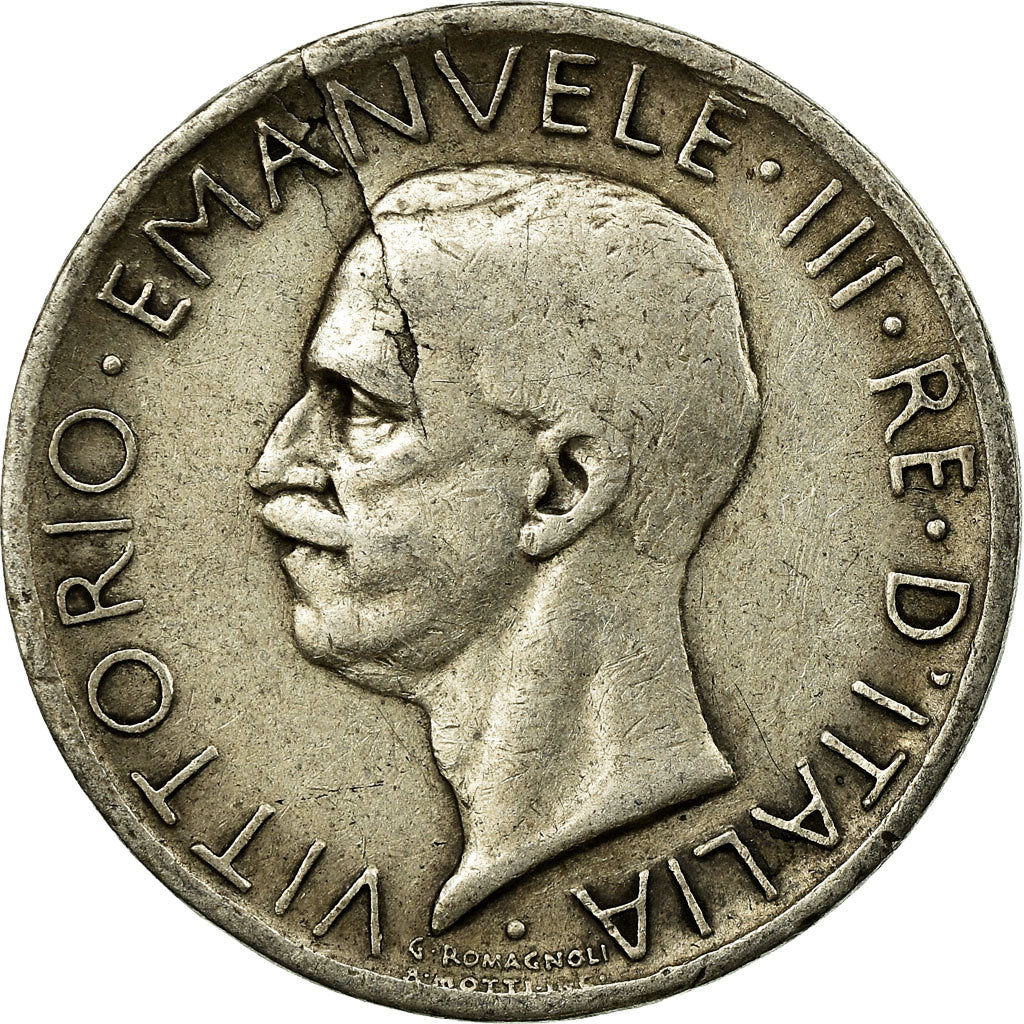 Coin, Italy, Vittorio Emanuele III, 5 Lire, 1927, Rome, VF(30-35), Silver