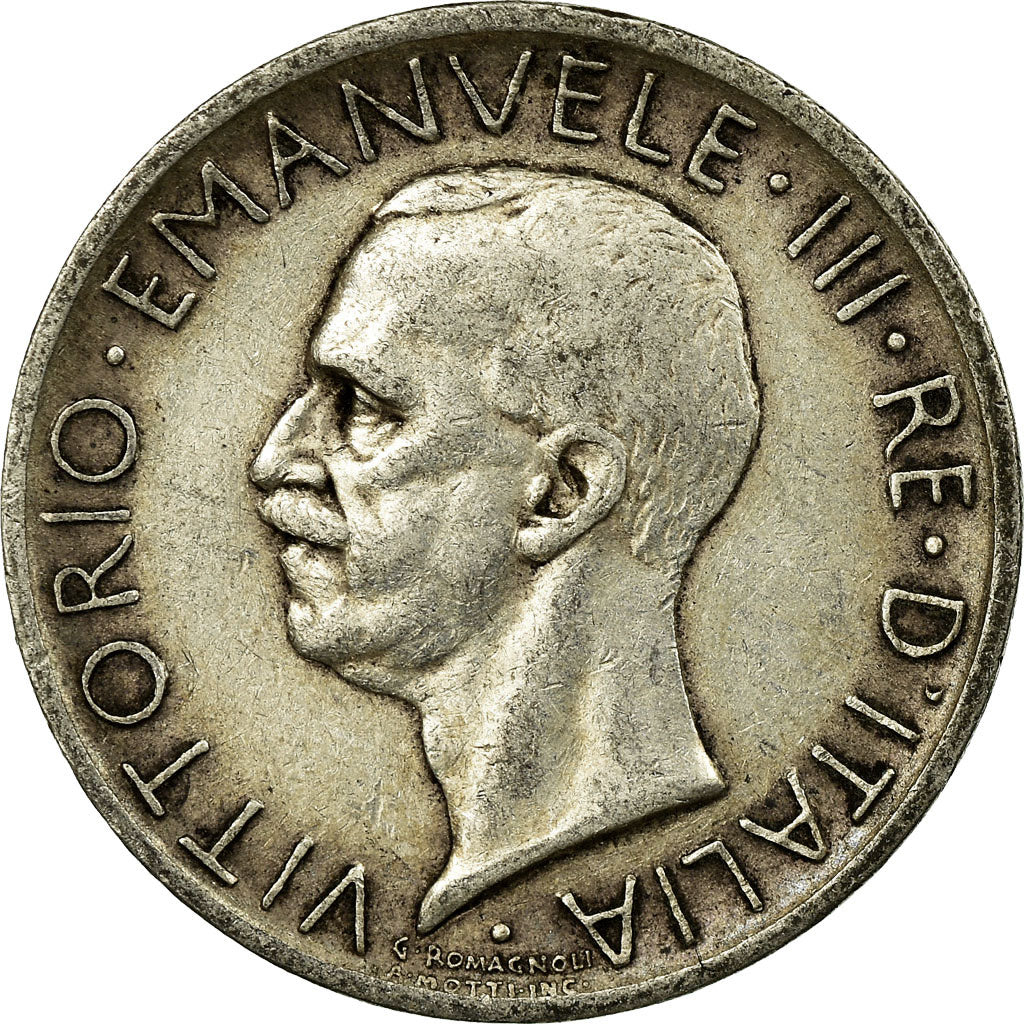Coin, Italy, Vittorio Emanuele III, 5 Lire, 1927, Rome, VF(30-35), Silver