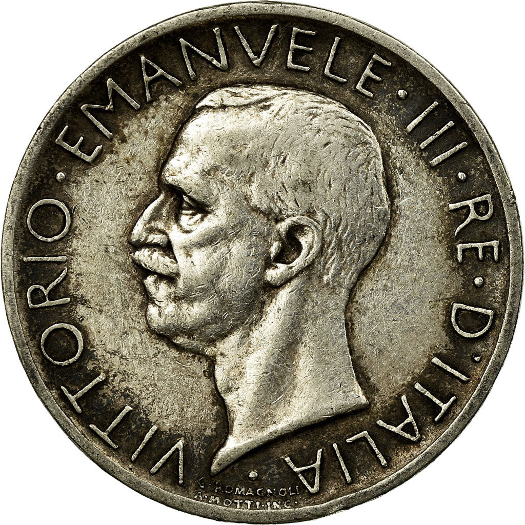 Coin, Italy, Vittorio Emanuele III, 5 Lire, 1927, Rome, VF(30-35), Silver