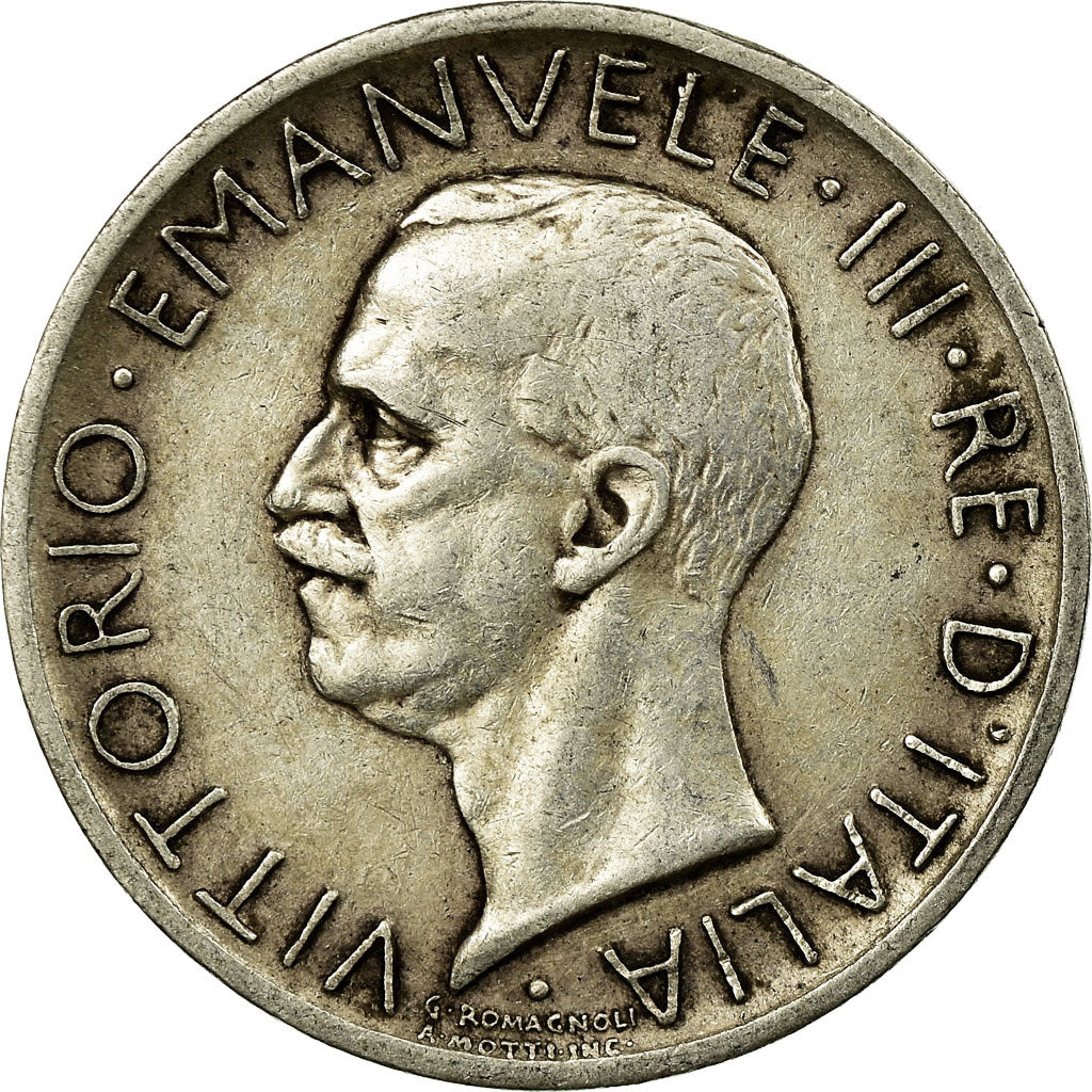 Coin, Italy, Vittorio Emanuele III, 5 Lire, 1927, Rome, VF(30-35), Silver