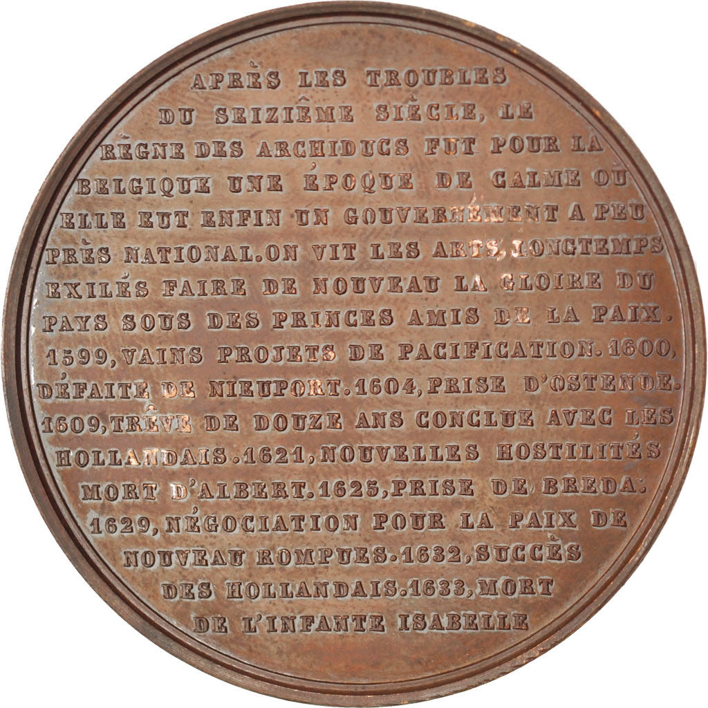 Belgium, History, Medal, AU(55-58), Bronze, 46, 43.30