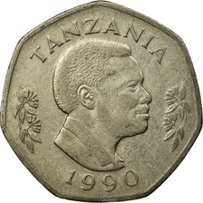 Moneda, Tanzania, 20 Shilingi, 1990, MBC, Níquel aleado con acero, KM:27.1