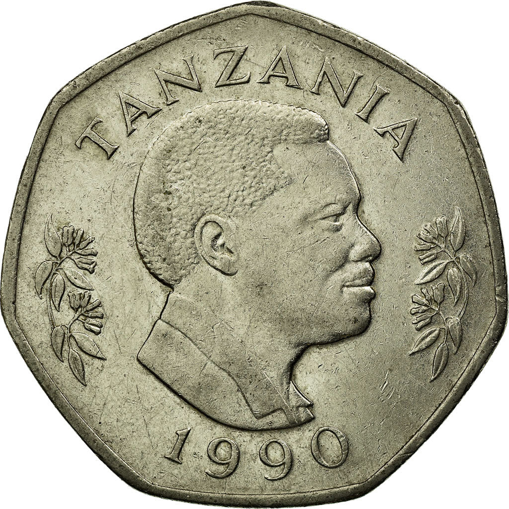 Münze, Tanzania, 20 Shilingi, 1990, SS, Nickel Bonded Steel, KM:27.1