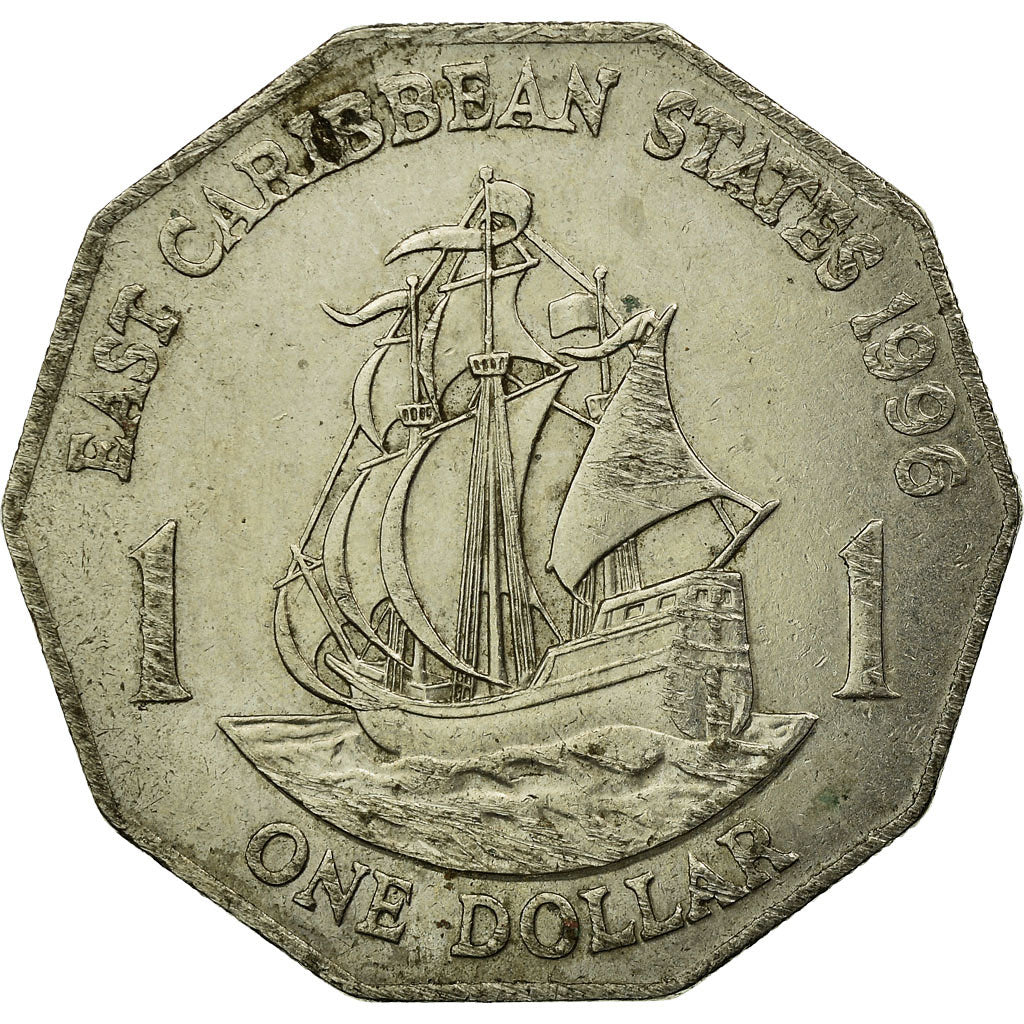 Coin, East Caribbean States, Elizabeth II, Dollar, 1996, EF(40-45)