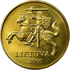Coin, Lithuania, 50 Centu, 2000, AU(55-58), Nickel-brass, KM:108