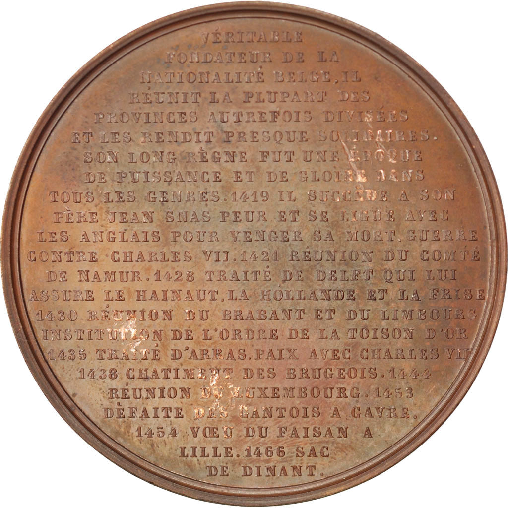 Belgium, History, Medal, AU(50-53), Bronze, 46, 42.90