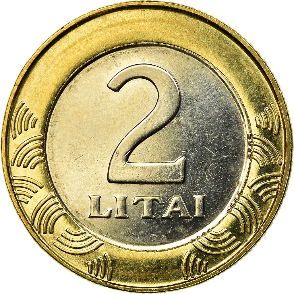 Moneta, Lituania, 2 Litai, 2008, SPL-, Bi-metallico, KM:112