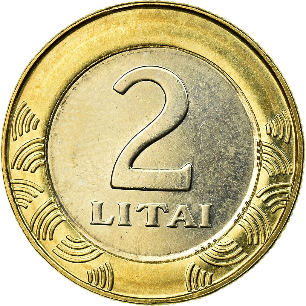 Coin, Lithuania, 2 Litai, 2008, AU(55-58), Bi-Metallic, KM:112