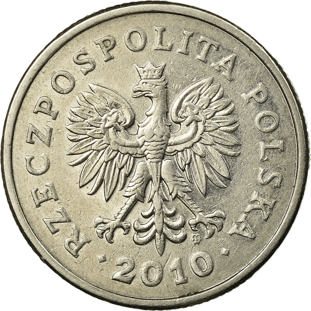 Coin, Poland, Zloty, 2010, Warsaw, EF(40-45), Copper-nickel, KM:282