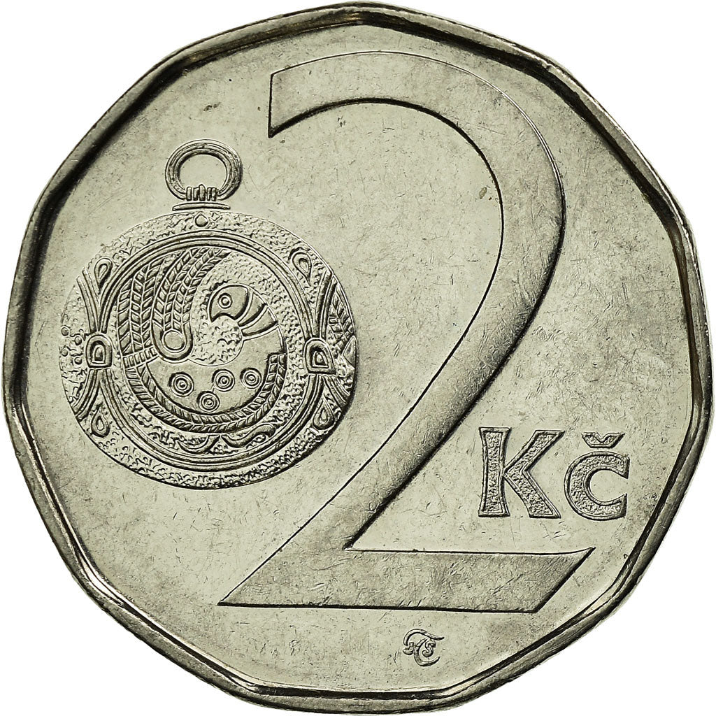 Münze, Tschechische Republik, 2 Koruny, 2009, SS, Nickel plated steel, KM:9