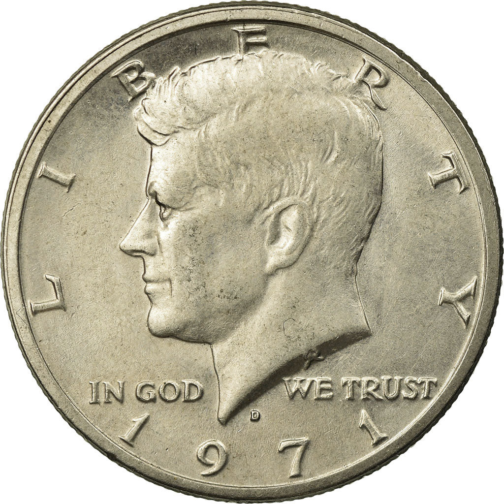 Coin, United States, Kennedy Half Dollar, Half Dollar, 1971, U.S. Mint, Denver