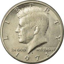 Coin, United States, Kennedy Half Dollar, Half Dollar, 1971, U.S. Mint, Denver