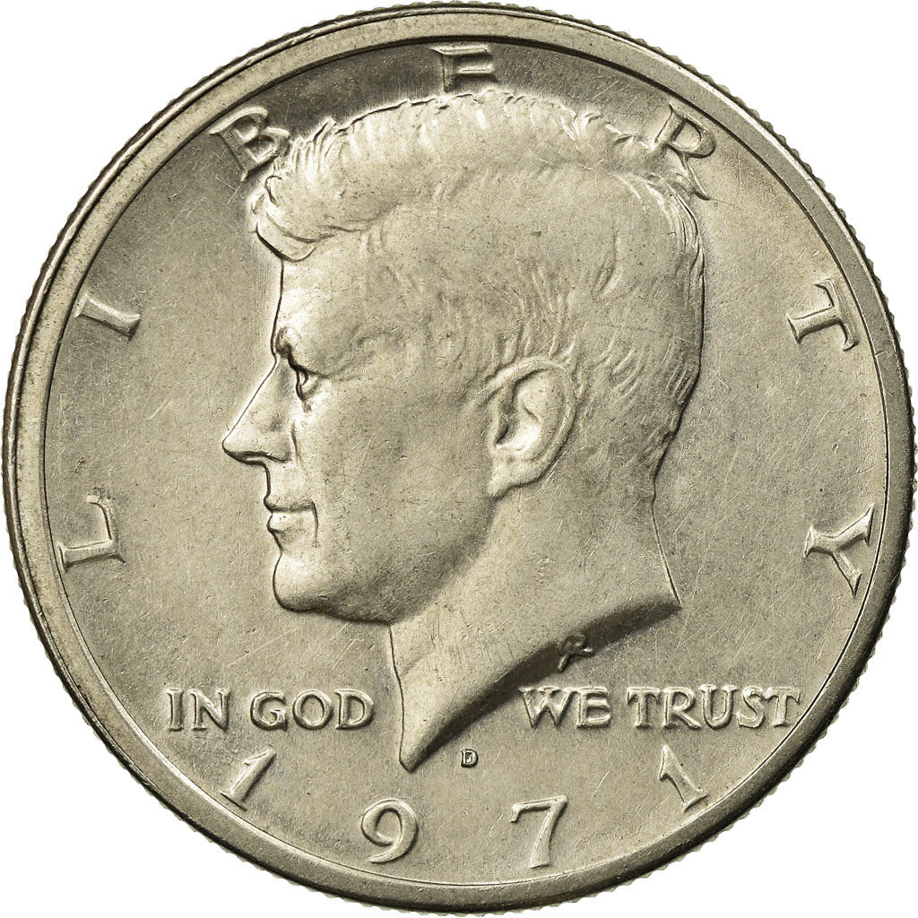 Coin, United States, Kennedy Half Dollar, Half Dollar, 1971, U.S. Mint, Denver