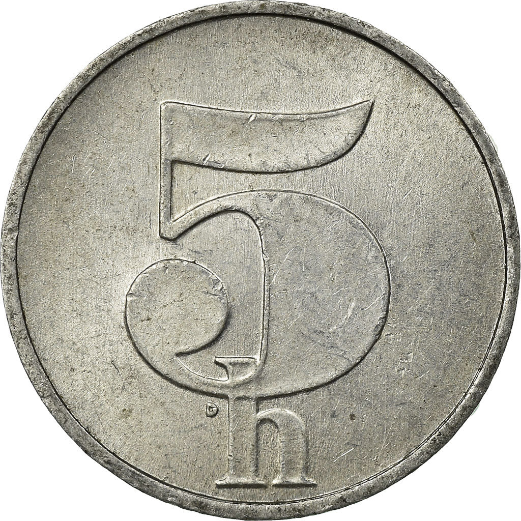 Coin, Czechoslovakia, 5 Haleru, 1991, EF(40-45), Aluminum, KM:150