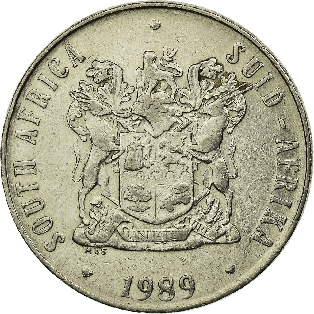Moneda, Sudáfrica, 50 Cents, 1989, MBC, Níquel, KM:87