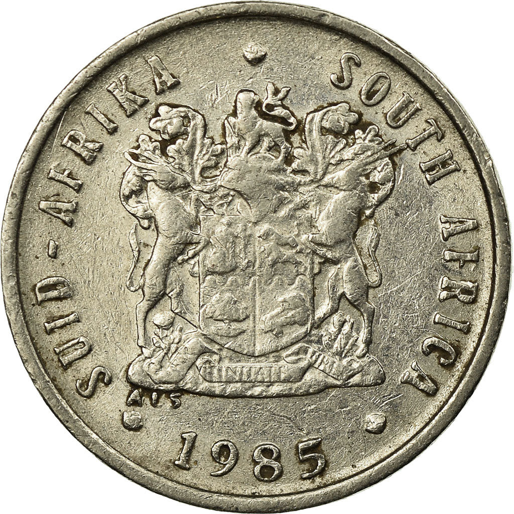 Moneta, Sudafrica, 5 Cents, 1985, BB, Nichel, KM:84