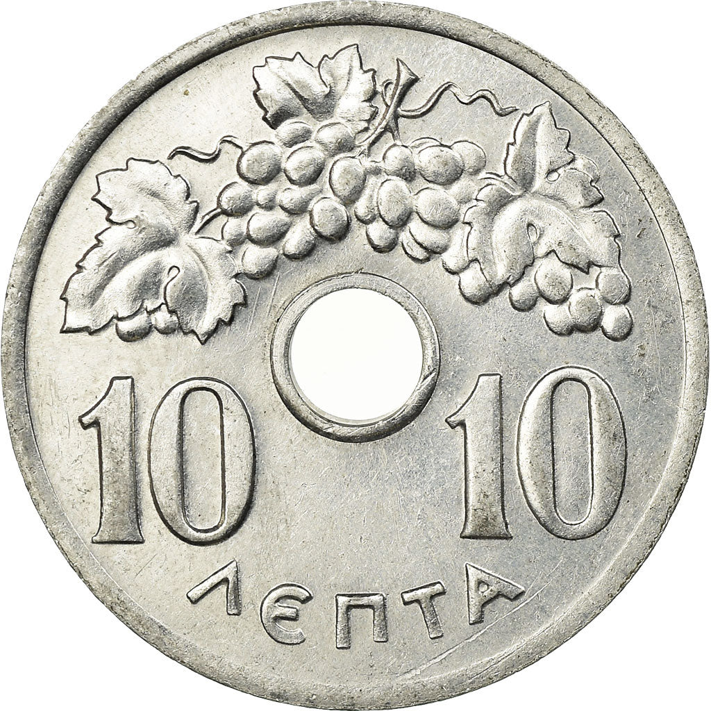 Moneta, Grecja, 10 Lepta, 1959, AU(55-58), Aluminium, KM:78