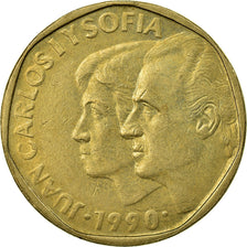 Coin, Spain, Juan Carlos I, 500 Pesetas, 1990, EF(40-45), Aluminum-Bronze