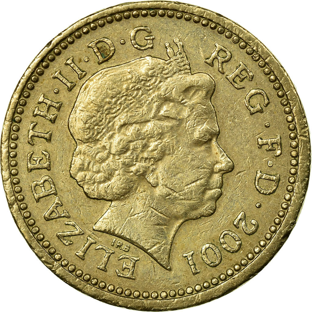 Coin, Great Britain, Elizabeth II, Pound, 2001, British Royal Mint, EF(40-45)