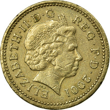 Coin, Great Britain, Elizabeth II, Pound, 2001, British Royal Mint, EF(40-45)