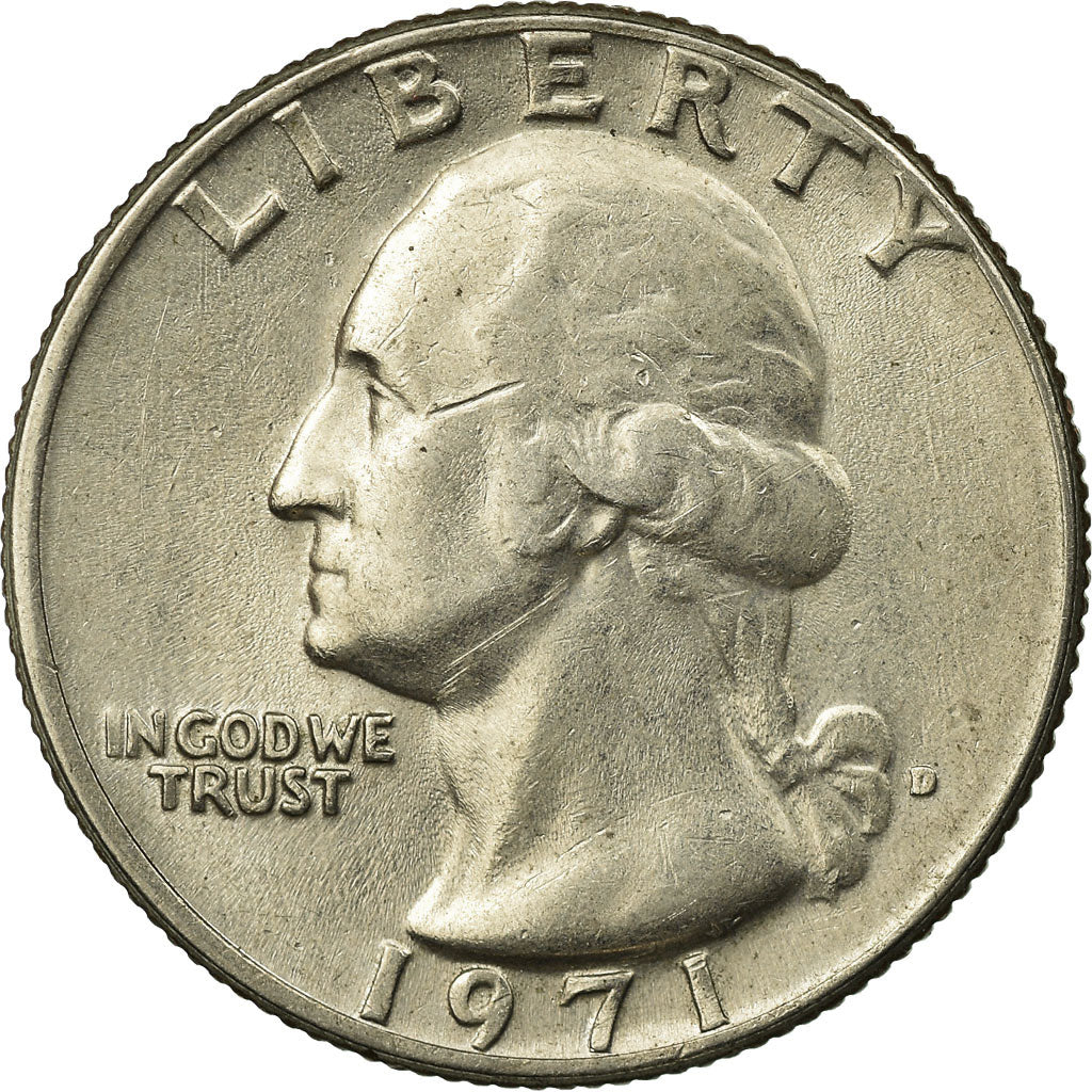 Coin, United States, Washington Quarter, Quarter, 1971, U.S. Mint, Denver