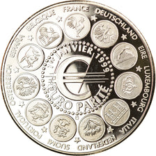 France, Médaille, 1er Janvier 1999, Euro Parité, EUROPA, Politics, Society
