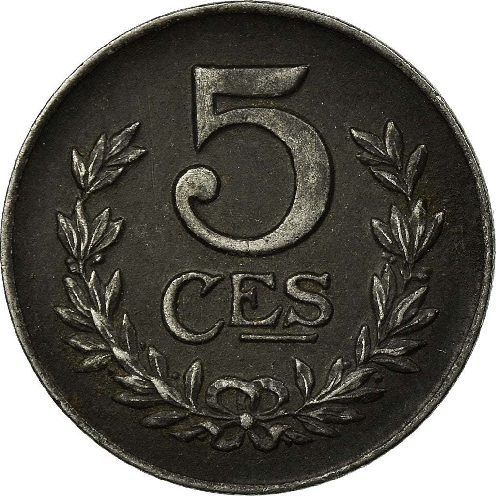 Coin, Luxembourg, Charlotte, 5 Centimes, 1921, VF(30-35), Iron, KM:30