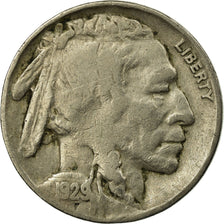 Coin, United States, Buffalo Nickel, 5 Cents, 1929, U.S. Mint, Philadelphia