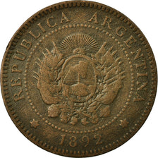 Coin, Argentina, Centavo, 1892, VF(20-25), Bronze, KM:32