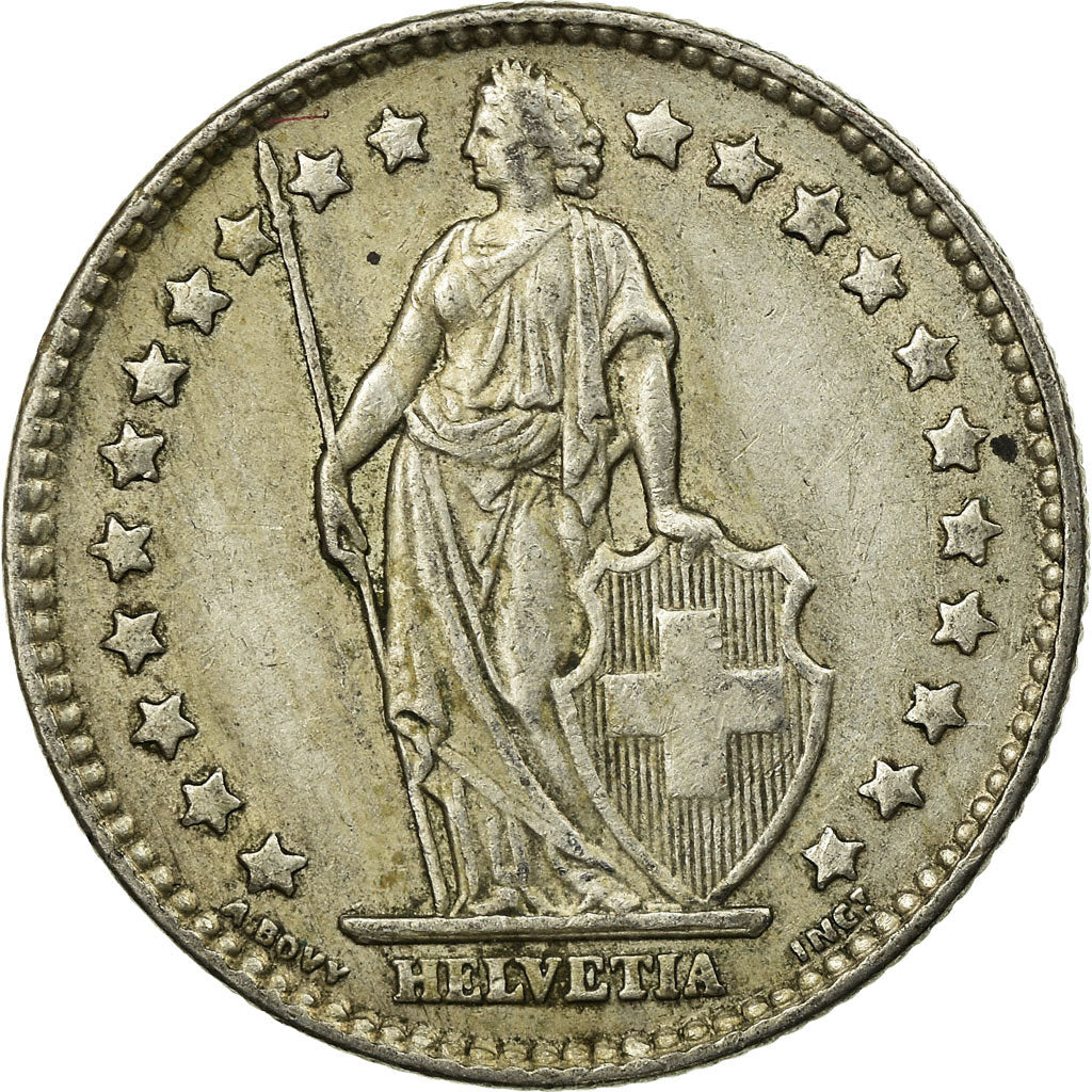 Moeda, Suíça, Franc, 1961, Bern, EF(40-45), Prata, KM:24