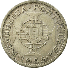 Coin, Mozambique, 20 Escudos, 1955, EF(40-45), Silver, KM:80