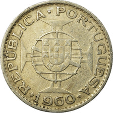 Coin, Mozambique, 20 Escudos, 1960, EF(40-45), Silver, KM:80