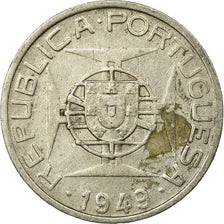 Coin, Mozambique, 5 Escudos, 1949, EF(40-45), Silver, KM:69