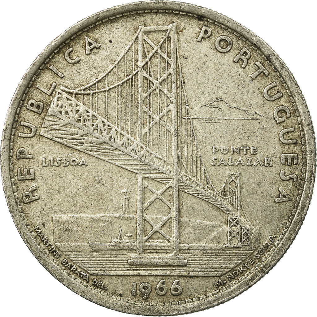 Coin, Portugal, 20 Escudos, 1966, Lisbon, EF(40-45), Silver, KM:592