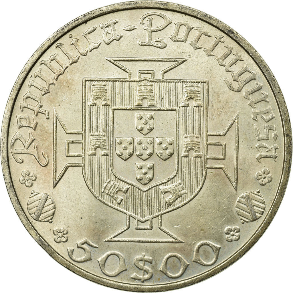 Coin, Portugal, 50 Escudos, 1969, AU(55-58), Silver, KM:598