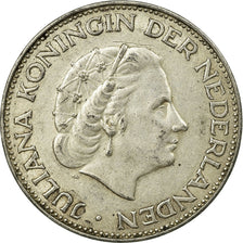 Coin, Netherlands, Juliana, 2-1/2 Gulden, 1962, EF(40-45), Silver, KM:185