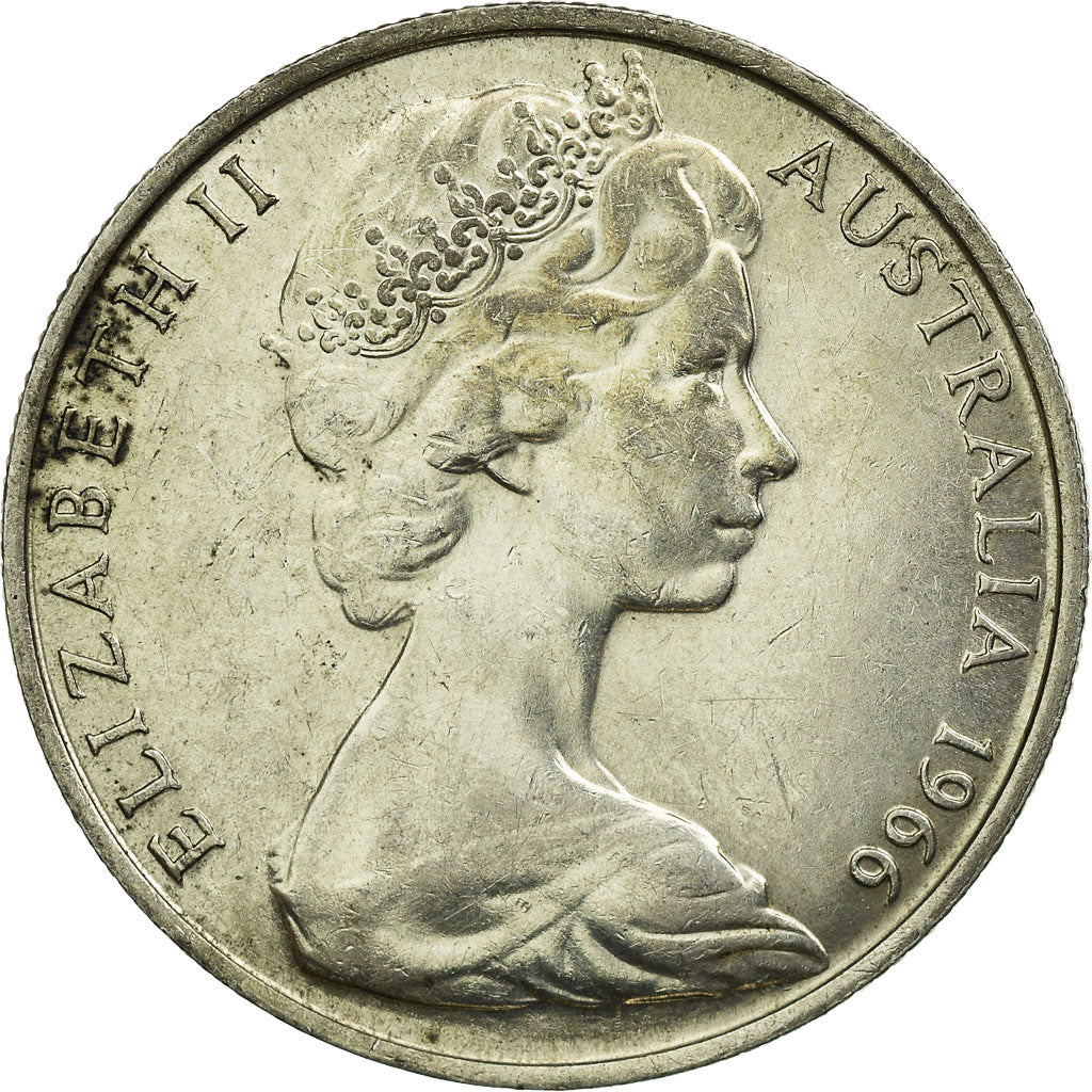 Coin, Australia, Elizabeth II, 50 Cents, 1966, EF(40-45), Silver, KM:67