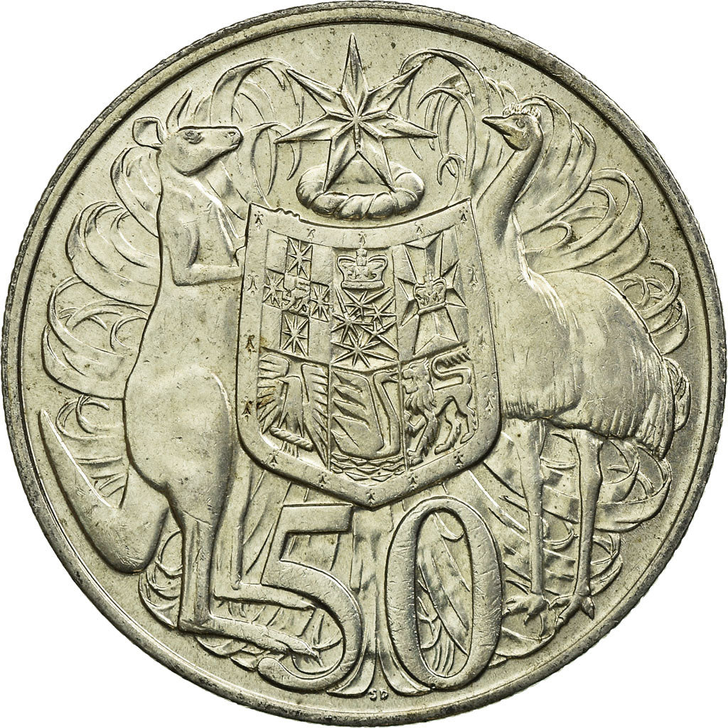 Coin, Australia, Elizabeth II, 50 Cents, 1966, EF(40-45), Silver, KM:67
