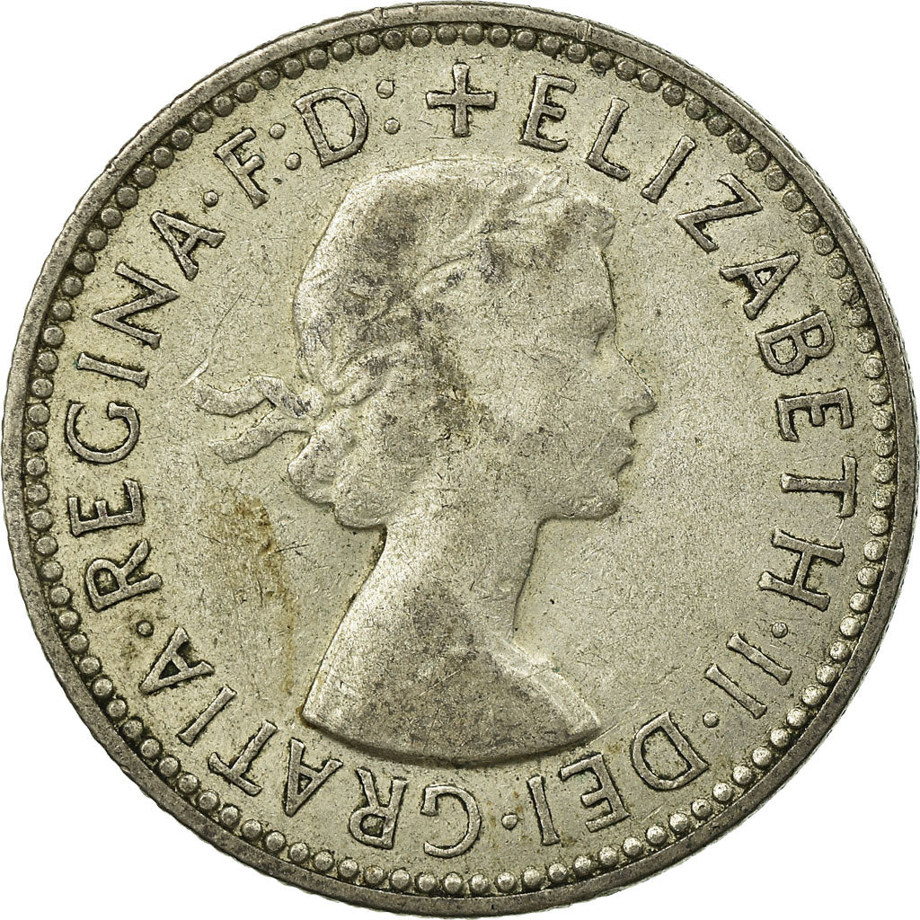 Coin, Australia, Elizabeth II, Shilling, 1955, Melbourne, EF(40-45), Silver