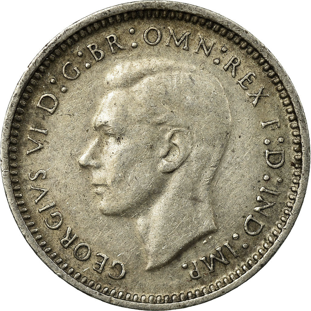 Coin, Australia, George VI, Threepence, 1943, EF(40-45), Silver, KM:37