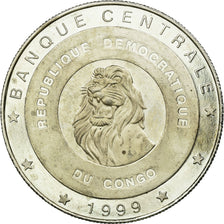 Coin, CONGO, DEMOCRATIC REPUBLIC, 10 Francs, 1999, AU(50-53), Silver, KM:21