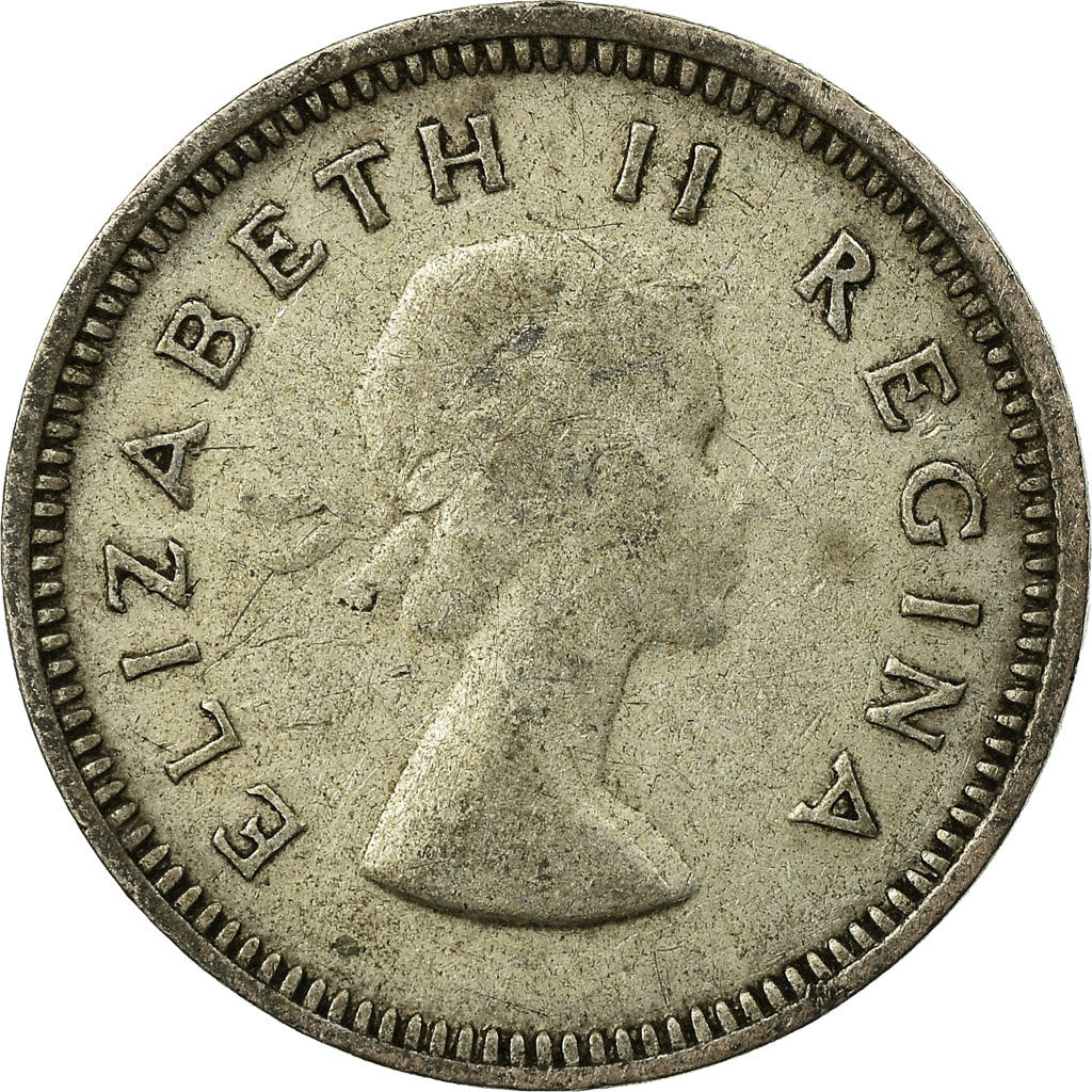 Coin, South Africa, Elizabeth II, 3 Pence, 1958, EF(40-45), Silver, KM:47
