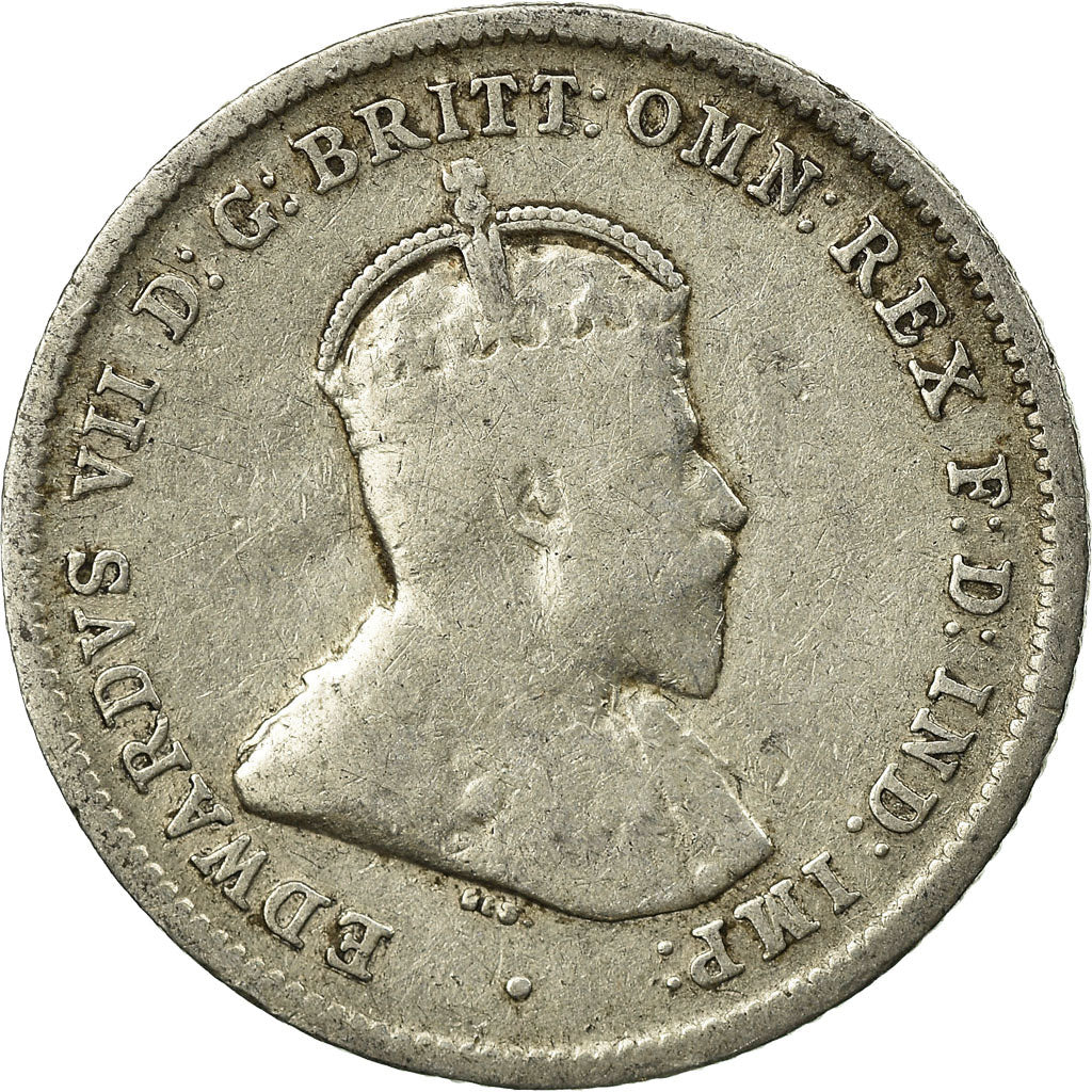 Coin, Australia, Edward VII, Sixpence, 1910, London, VF(20-25), Silver, KM:19