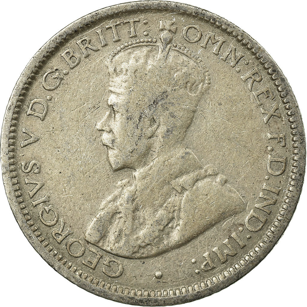 Coin, Australia, George V, Sixpence, 1917, VF(30-35), Silver, KM:25